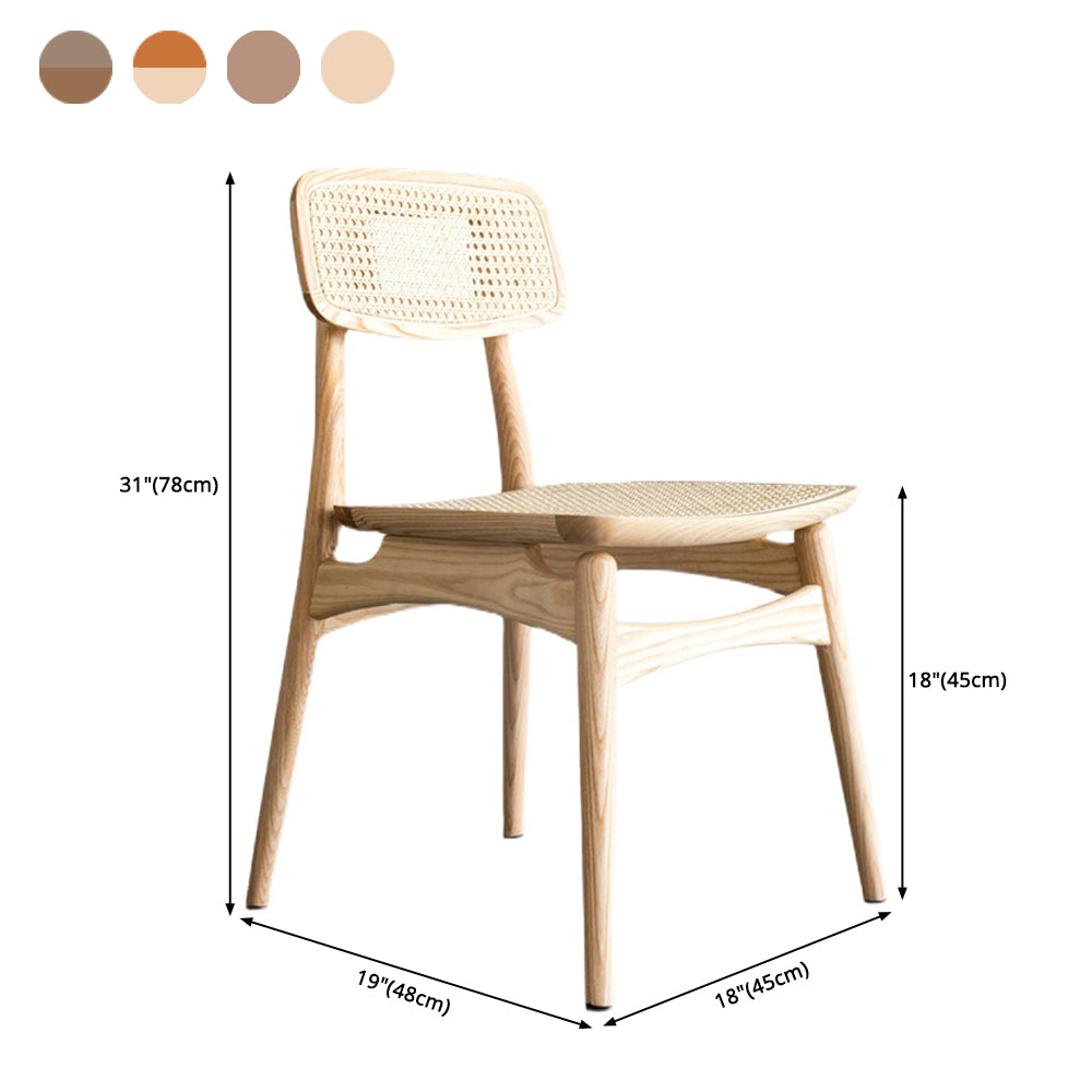 Contemporary Style Oak Wood Chair Kitchen Dining Open Back Side Chairs Clearhalo ' kitchen&dining_furn' 'Dining Chairs' 'Dining Tables & Seating' 'dining_chair' 'furn' 'furn_dining_chair' 'Furniture' 'furniture_dining_chair' 'Kitchen & Dining Furniture' 'kitchen' 3871944