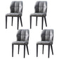 Contemporary Leather Dining Chairs Wingback Side Chair with Metal Legs for Restaurant Use Dark Gray 4 Piece Set Clearhalo ' kitchen&dining_furn' 'Dining Chairs' 'Dining Tables & Seating' 'dining_chair' 'furn' 'furn_dining_chair' 'Furniture' 'furniture_dining_chair' 'Kitchen & Dining Furniture' 'kitchen' 3871949
