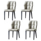 Contemporary Leather Dining Chairs Wingback Side Chair with Metal Legs for Restaurant Use Pewter 4 Piece Set Clearhalo ' kitchen&dining_furn' 'Dining Chairs' 'Dining Tables & Seating' 'dining_chair' 'furn' 'furn_dining_chair' 'Furniture' 'furniture_dining_chair' 'Kitchen & Dining Furniture' 'kitchen' 3871956