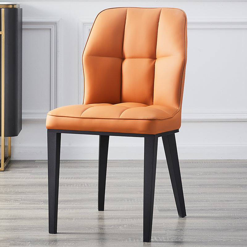 Contemporary Leather Dining Chairs Wingback Side Chair with Metal Legs for Restaurant Use Ginger 1 Piece Clearhalo ' kitchen&dining_furn' 'Dining Chairs' 'Dining Tables & Seating' 'dining_chair' 'furn' 'furn_dining_chair' 'Furniture' 'furniture_dining_chair' 'Kitchen & Dining Furniture' 'kitchen' 3871969