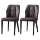 Contemporary Leather Dining Chairs Wingback Side Chair with Metal Legs for Restaurant Use Dark Brown 2 Piece Set Clearhalo ' kitchen&dining_furn' 'Dining Chairs' 'Dining Tables & Seating' 'dining_chair' 'furn' 'furn_dining_chair' 'Furniture' 'furniture_dining_chair' 'Kitchen & Dining Furniture' 'kitchen' 3871973