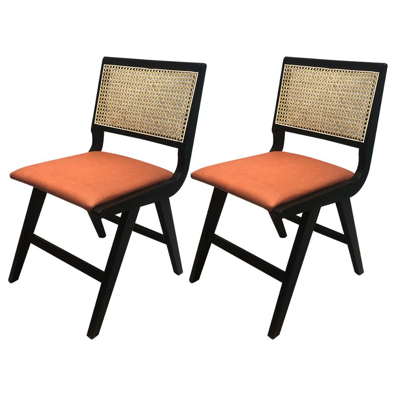 Contemporary Style Wooden Dining Chair Open Back Dining Side Chair for Kitchen Black 2 Piece Set Clearhalo ' kitchen&dining_furn' 'Dining Chairs' 'Dining Tables & Seating' 'dining_chair' 'furn' 'furn_dining_chair' 'Furniture' 'furniture_dining_chair' 'Kitchen & Dining Furniture' 'kitchen' 3871981