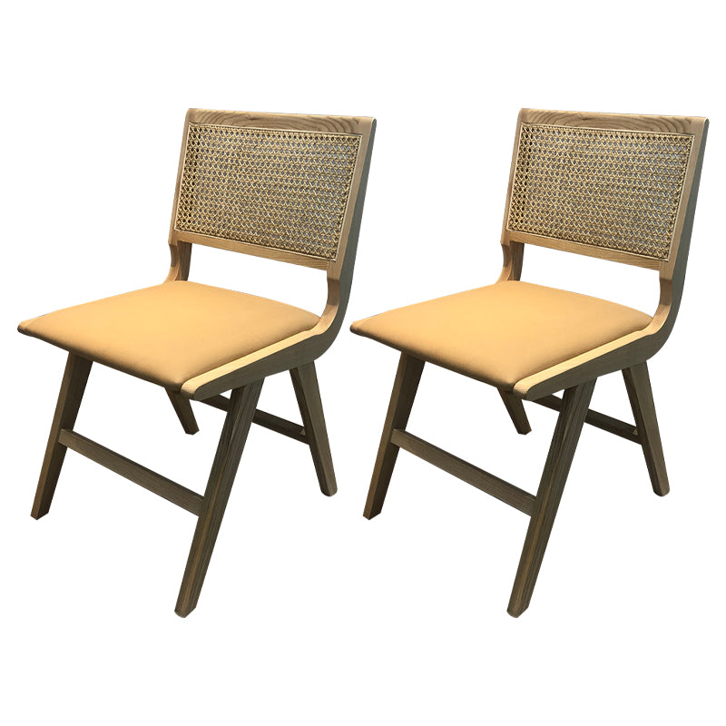 Contemporary Style Wooden Dining Chair Open Back Dining Side Chair for Kitchen Natural 2 Piece Set Clearhalo ' kitchen&dining_furn' 'Dining Chairs' 'Dining Tables & Seating' 'dining_chair' 'furn' 'furn_dining_chair' 'Furniture' 'furniture_dining_chair' 'Kitchen & Dining Furniture' 'kitchen' 3871991