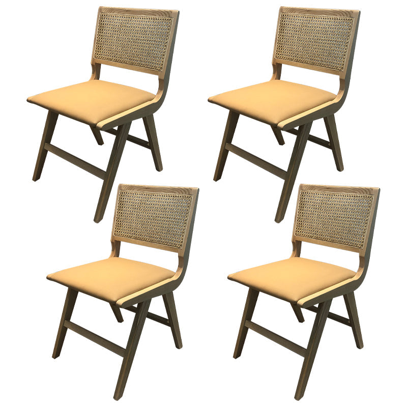 Contemporary Style Wooden Dining Chair Open Back Dining Side Chair for Kitchen Natural 4 Piece Set Clearhalo ' kitchen&dining_furn' 'Dining Chairs' 'Dining Tables & Seating' 'dining_chair' 'furn' 'furn_dining_chair' 'Furniture' 'furniture_dining_chair' 'Kitchen & Dining Furniture' 'kitchen' 3871992
