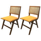 Contemporary Style Wooden Dining Chair Open Back Dining Side Chair for Kitchen Walnut 2 Piece Set Clearhalo ' kitchen&dining_furn' 'Dining Chairs' 'Dining Tables & Seating' 'dining_chair' 'furn' 'furn_dining_chair' 'Furniture' 'furniture_dining_chair' 'Kitchen & Dining Furniture' 'kitchen' 3871995