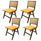 Contemporary Style Wooden Dining Chair Open Back Dining Side Chair for Kitchen Walnut 4 Piece Set Clearhalo ' kitchen&dining_furn' 'Dining Chairs' 'Dining Tables & Seating' 'dining_chair' 'furn' 'furn_dining_chair' 'Furniture' 'furniture_dining_chair' 'Kitchen & Dining Furniture' 'kitchen' 3871996