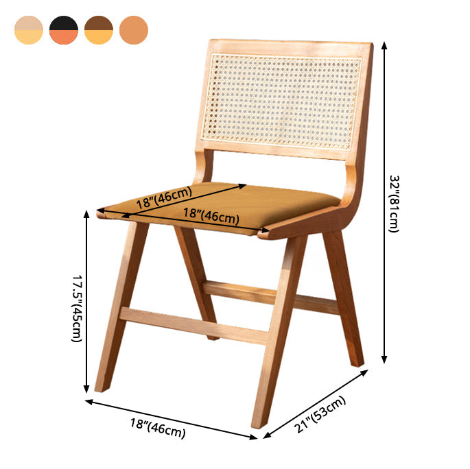 Contemporary Style Wooden Dining Chair Open Back Dining Side Chair for Kitchen Clearhalo ' kitchen&dining_furn' 'Dining Chairs' 'Dining Tables & Seating' 'dining_chair' 'furn' 'furn_dining_chair' 'Furniture' 'furniture_dining_chair' 'Kitchen & Dining Furniture' 'kitchen' 3871997