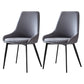 Contemporary Leather Dining Chairs Upholstered Arm Chair with Metal Legs for Restaurant Dark Gray 2 Piece Set Clearhalo ' kitchen&dining_furn' 'Dining Chairs' 'Dining Tables & Seating' 'dining_chair' 'furn' 'furn_dining_chair' 'Furniture' 'furniture_dining_chair' 'Kitchen & Dining Furniture' 'kitchen' 3872001