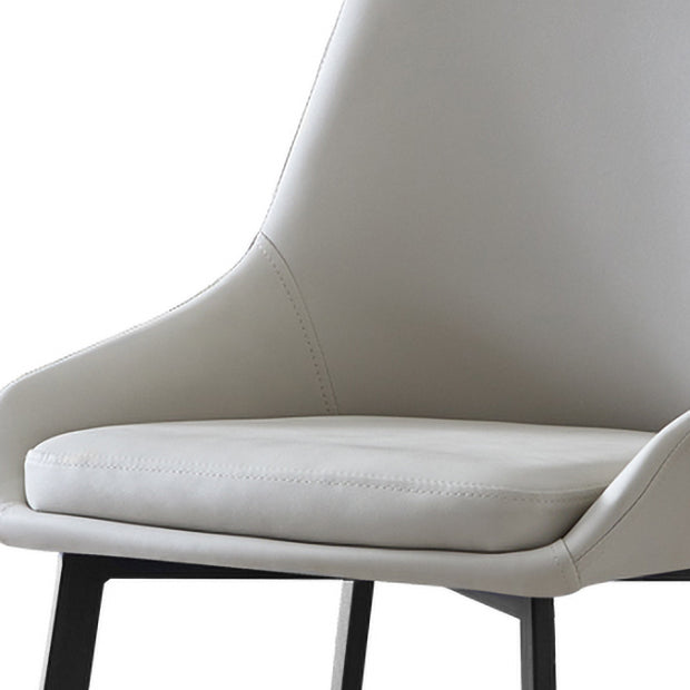 Contemporary Leather Dining Chairs Upholstered Arm Chair with Metal Legs for Restaurant Clearhalo ' kitchen&dining_furn' 'Dining Chairs' 'Dining Tables & Seating' 'dining_chair' 'furn' 'furn_dining_chair' 'Furniture' 'furniture_dining_chair' 'Kitchen & Dining Furniture' 'kitchen' 3872014