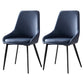 Contemporary Leather Dining Chairs Upholstered Arm Chair with Metal Legs for Restaurant Blue 2 Piece Set Clearhalo ' kitchen&dining_furn' 'Dining Chairs' 'Dining Tables & Seating' 'dining_chair' 'furn' 'furn_dining_chair' 'Furniture' 'furniture_dining_chair' 'Kitchen & Dining Furniture' 'kitchen' 3872018