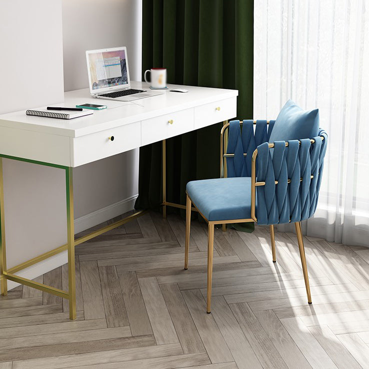 Contemporary Metal Dining Room Chairs Velvet Armless Dining Chairs for Home Use Clearhalo ' kitchen&dining_furn' 'Dining Chairs' 'Dining Tables & Seating' 'dining_chair' 'furn' 'furn_dining_chair' 'Furniture' 'furniture_dining_chair' 'Kitchen & Dining Furniture' 'kitchen' 3872023