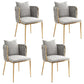 Contemporary Metal Dining Room Chairs Velvet Armless Dining Chairs for Home Use Grey 4 Piece Set Clearhalo ' kitchen&dining_furn' 'Dining Chairs' 'Dining Tables & Seating' 'dining_chair' 'furn' 'furn_dining_chair' 'Furniture' 'furniture_dining_chair' 'Kitchen & Dining Furniture' 'kitchen' 3872027