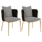 Contemporary Metal Dining Room Chairs Velvet Armless Dining Chairs for Home Use Black-White 2 Piece Set Clearhalo ' kitchen&dining_furn' 'Dining Chairs' 'Dining Tables & Seating' 'dining_chair' 'furn' 'furn_dining_chair' 'Furniture' 'furniture_dining_chair' 'Kitchen & Dining Furniture' 'kitchen' 3872041