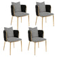 Contemporary Metal Dining Room Chairs Velvet Armless Dining Chairs for Home Use Black-White 4 Piece Set Clearhalo ' kitchen&dining_furn' 'Dining Chairs' 'Dining Tables & Seating' 'dining_chair' 'furn' 'furn_dining_chair' 'Furniture' 'furniture_dining_chair' 'Kitchen & Dining Furniture' 'kitchen' 3872043