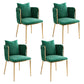 Contemporary Metal Dining Room Chairs Velvet Armless Dining Chairs for Home Use Blackish Green 4 Piece Set Clearhalo ' kitchen&dining_furn' 'Dining Chairs' 'Dining Tables & Seating' 'dining_chair' 'furn' 'furn_dining_chair' 'Furniture' 'furniture_dining_chair' 'Kitchen & Dining Furniture' 'kitchen' 3872049