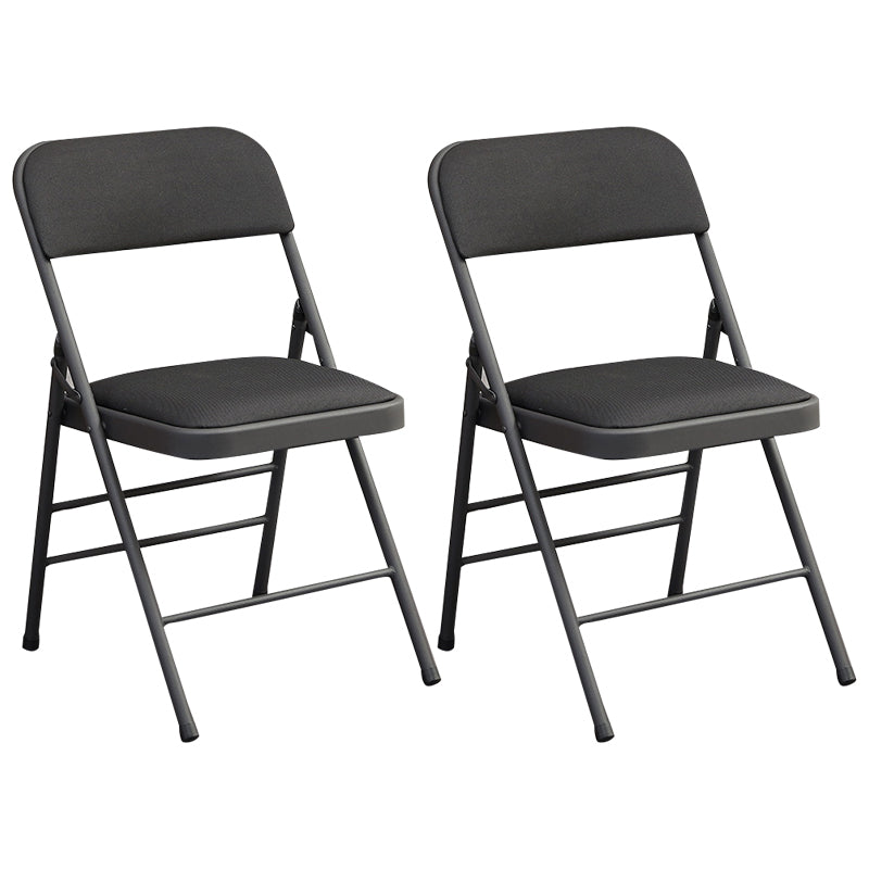 Contemporary Metal Dining Chair Home Armless Folding Open Back Dining Side Chair Black 2 Piece Set Clearhalo ' kitchen&dining_furn' 'Dining Chairs' 'Dining Tables & Seating' 'dining_chair' 'furn' 'furn_dining_chair' 'Furniture' 'furniture_dining_chair' 'Kitchen & Dining Furniture' 'kitchen' 3872054