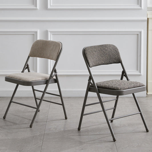 Contemporary Metal Dining Chair Home Armless Folding Open Back Dining Side Chair Clearhalo ' kitchen&dining_furn' 'Dining Chairs' 'Dining Tables & Seating' 'dining_chair' 'furn' 'furn_dining_chair' 'Furniture' 'furniture_dining_chair' 'Kitchen & Dining Furniture' 'kitchen' 3872058