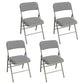 Contemporary Metal Dining Chair Home Armless Folding Open Back Dining Side Chair Grey 4 Piece Set Clearhalo ' kitchen&dining_furn' 'Dining Chairs' 'Dining Tables & Seating' 'dining_chair' 'furn' 'furn_dining_chair' 'Furniture' 'furniture_dining_chair' 'Kitchen & Dining Furniture' 'kitchen' 3872061