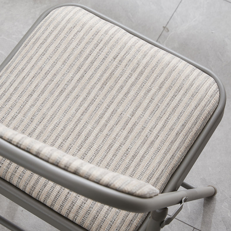 Contemporary Metal Dining Chair Home Armless Folding Open Back Dining Side Chair Clearhalo ' kitchen&dining_furn' 'Dining Chairs' 'Dining Tables & Seating' 'dining_chair' 'furn' 'furn_dining_chair' 'Furniture' 'furniture_dining_chair' 'Kitchen & Dining Furniture' 'kitchen' 3872064