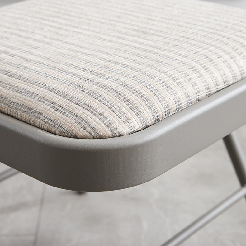 Contemporary Metal Dining Chair Home Armless Folding Open Back Dining Side Chair Clearhalo ' kitchen&dining_furn' 'Dining Chairs' 'Dining Tables & Seating' 'dining_chair' 'furn' 'furn_dining_chair' 'Furniture' 'furniture_dining_chair' 'Kitchen & Dining Furniture' 'kitchen' 3872065