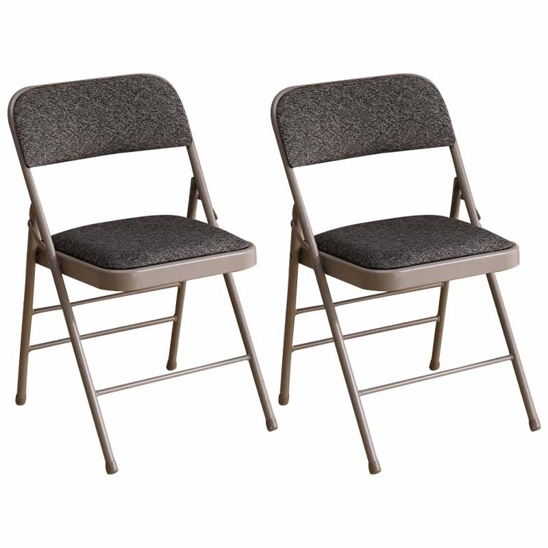 Contemporary Metal Dining Chair Home Armless Folding Open Back Dining Side Chair Dark Gray 2 Piece Set Clearhalo ' kitchen&dining_furn' 'Dining Chairs' 'Dining Tables & Seating' 'dining_chair' 'furn' 'furn_dining_chair' 'Furniture' 'furniture_dining_chair' 'Kitchen & Dining Furniture' 'kitchen' 3872066