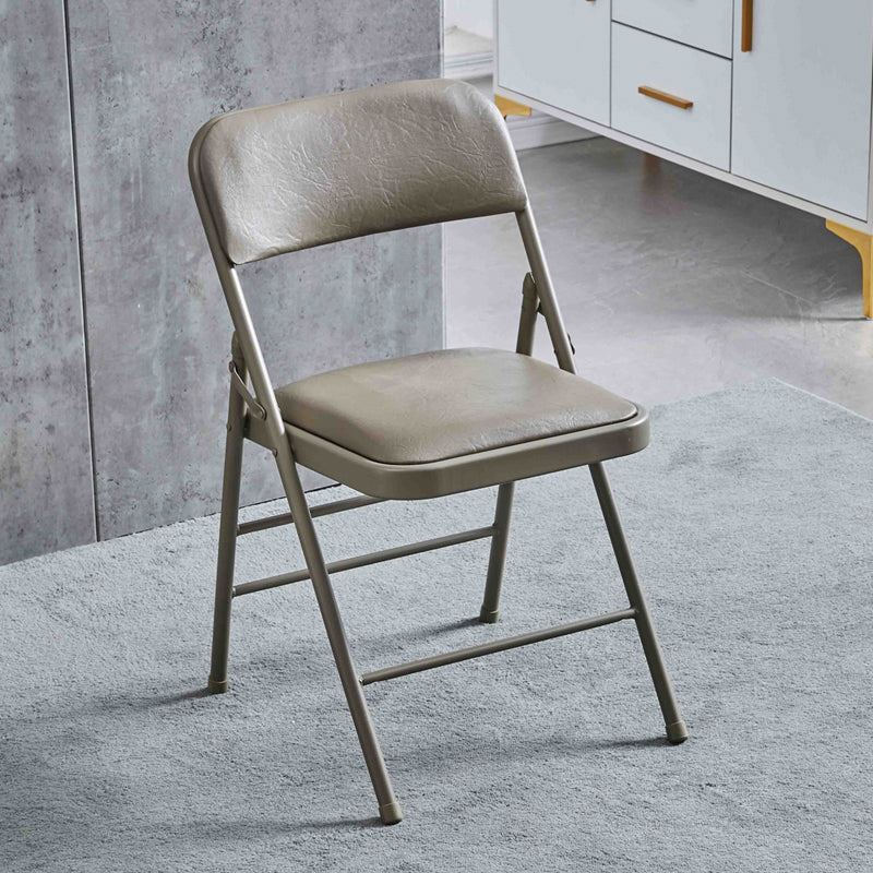 Contemporary Metal Dining Chair Home Armless Folding Open Back Dining Side Chair Camel 1 Piece Clearhalo ' kitchen&dining_furn' 'Dining Chairs' 'Dining Tables & Seating' 'dining_chair' 'furn' 'furn_dining_chair' 'Furniture' 'furniture_dining_chair' 'Kitchen & Dining Furniture' 'kitchen' 3872076