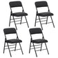 Contemporary Metal Dining Chair Home Armless Folding Open Back Dining Side Chair Black White 4 Piece Set Clearhalo ' kitchen&dining_furn' 'Dining Chairs' 'Dining Tables & Seating' 'dining_chair' 'furn' 'furn_dining_chair' 'Furniture' 'furniture_dining_chair' 'Kitchen & Dining Furniture' 'kitchen' 3872081