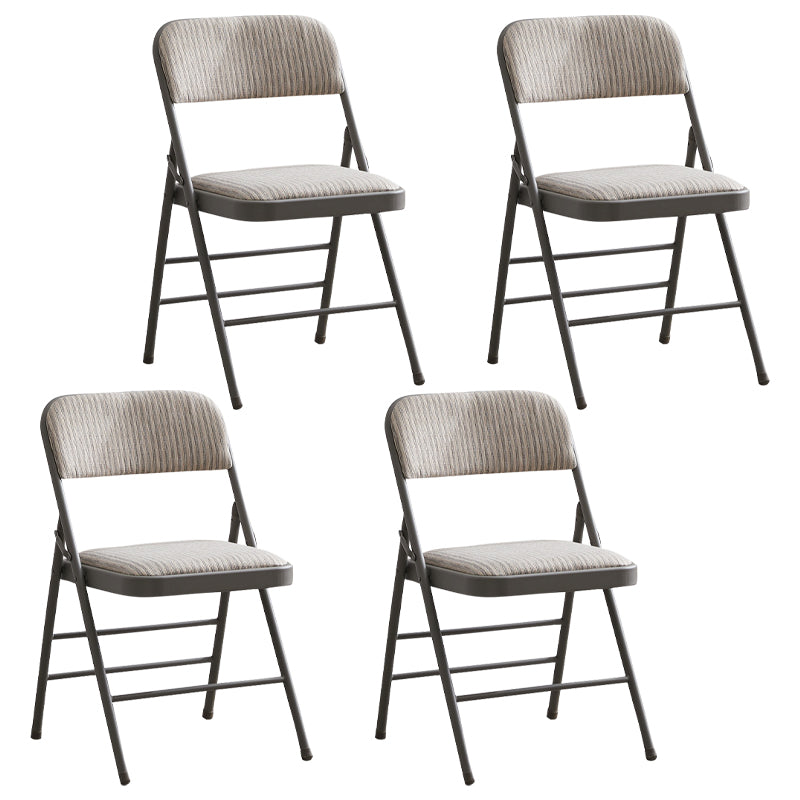 Contemporary Metal Dining Chair Home Armless Folding Open Back Dining Side Chair Light Camel 4 Piece Set Clearhalo ' kitchen&dining_furn' 'Dining Chairs' 'Dining Tables & Seating' 'dining_chair' 'furn' 'furn_dining_chair' 'Furniture' 'furniture_dining_chair' 'Kitchen & Dining Furniture' 'kitchen' 3872087