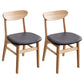 Contemporary Style Wooden Dining Chairs Open Back Dining Side Chair for Kitchen (Set of 2) Black Clearhalo ' kitchen&dining_furn' 'Dining Chairs' 'Dining Tables & Seating' 'dining_chair' 'furn' 'furn_dining_chair' 'Furniture' 'furniture_dining_chair' 'Kitchen & Dining Furniture' 'kitchen' 3872090