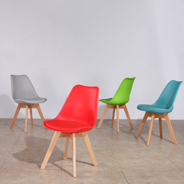 Contemporary Style Dining Room Chair Solid Armless Chairs with Wooden Legs Clearhalo ' kitchen&dining_furn' 'Dining Chairs' 'Dining Tables & Seating' 'dining_chair' 'Furniture' 'furniture_dining_chair' 'Kitchen & Dining Furniture' 'kitchen' 3872106