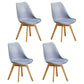 Contemporary Style Dining Room Chair Solid Armless Chairs with Wooden Legs Grey Set of 4 Clearhalo ' kitchen&dining_furn' 'Dining Chairs' 'Dining Tables & Seating' 'dining_chair' 'Furniture' 'furniture_dining_chair' 'Kitchen & Dining Furniture' 'kitchen' 3872114