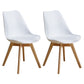 Contemporary Style Dining Room Chair Solid Armless Chairs with Wooden Legs White Set of 2 Clearhalo ' kitchen&dining_furn' 'Dining Chairs' 'Dining Tables & Seating' 'dining_chair' 'Furniture' 'furniture_dining_chair' 'Kitchen & Dining Furniture' 'kitchen' 3872119