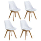 Contemporary Style Dining Room Chair Solid Armless Chairs with Wooden Legs White Set of 4 Clearhalo ' kitchen&dining_furn' 'Dining Chairs' 'Dining Tables & Seating' 'dining_chair' 'Furniture' 'furniture_dining_chair' 'Kitchen & Dining Furniture' 'kitchen' 3872120