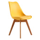 Contemporary Style Dining Room Chair Solid Armless Chairs with Wooden Legs Yellow 1 Piece Clearhalo ' kitchen&dining_furn' 'Dining Chairs' 'Dining Tables & Seating' 'dining_chair' 'Furniture' 'furniture_dining_chair' 'Kitchen & Dining Furniture' 'kitchen' 3872126