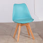 Contemporary Style Dining Room Chair Solid Armless Chairs with Wooden Legs Blue 1 Piece Clearhalo ' kitchen&dining_furn' 'Dining Chairs' 'Dining Tables & Seating' 'dining_chair' 'Furniture' 'furniture_dining_chair' 'Kitchen & Dining Furniture' 'kitchen' 3872129