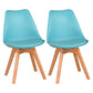 Contemporary Style Dining Room Chair Solid Armless Chairs with Wooden Legs Blue Set of 2 Clearhalo ' kitchen&dining_furn' 'Dining Chairs' 'Dining Tables & Seating' 'dining_chair' 'Furniture' 'furniture_dining_chair' 'Kitchen & Dining Furniture' 'kitchen' 3872130