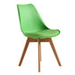 Contemporary Style Dining Room Chair Solid Armless Chairs with Wooden Legs Green 1 Piece Clearhalo ' kitchen&dining_furn' 'Dining Chairs' 'Dining Tables & Seating' 'dining_chair' 'Furniture' 'furniture_dining_chair' 'Kitchen & Dining Furniture' 'kitchen' 3872132