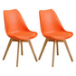 Contemporary Style Dining Room Chair Solid Armless Chairs with Wooden Legs Orange Set of 2 Clearhalo ' kitchen&dining_furn' 'Dining Chairs' 'Dining Tables & Seating' 'dining_chair' 'Furniture' 'furniture_dining_chair' 'Kitchen & Dining Furniture' 'kitchen' 3872136