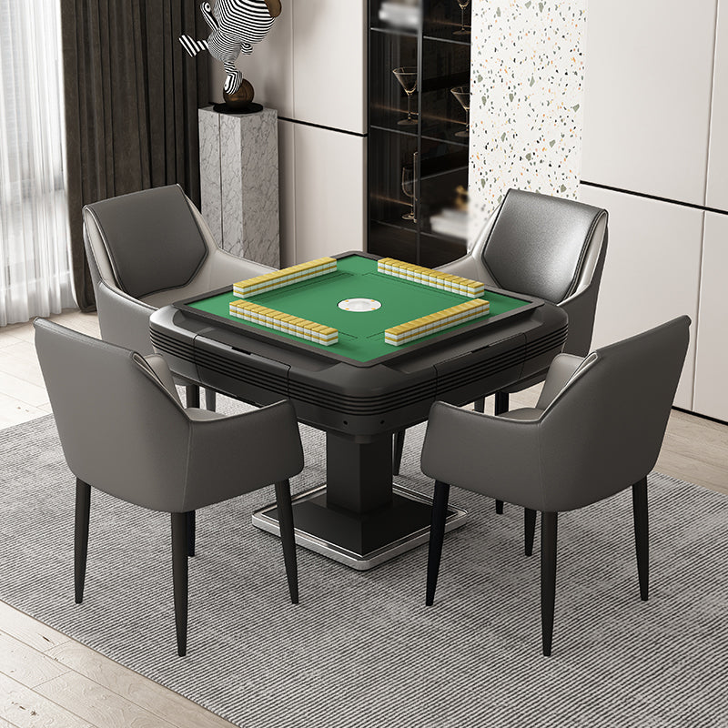 Contemporary Faux Leather Dining Chairs Upholstered Arm Chair with Metal Legs for Restaurant Clearhalo ' kitchen&dining_furn' 'Dining Chairs' 'Dining Tables & Seating' 'dining_chair' 'furn' 'furn_dining_chair' 'Furniture' 'furniture_dining_chair' 'Kitchen & Dining Furniture' 'kitchen' 3872143