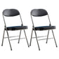 Modern Indoor-Outdoor Metal Side Chair Home Armless Cushioned Open Back Dining Side Chair Black 2 Piece Set Clearhalo ' kitchen&dining_furn' 'Dining Chairs' 'Dining Tables & Seating' 'dining_chair' 'furn' 'furn_dining_chair' 'Furniture' 'furniture_dining_chair' 'Kitchen & Dining Furniture' 'kitchen' 3872172
