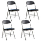Modern Indoor-Outdoor Metal Side Chair Home Armless Cushioned Open Back Dining Side Chair Black 4 Piece Set Clearhalo ' kitchen&dining_furn' 'Dining Chairs' 'Dining Tables & Seating' 'dining_chair' 'furn' 'furn_dining_chair' 'Furniture' 'furniture_dining_chair' 'Kitchen & Dining Furniture' 'kitchen' 3872174