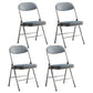 Modern Indoor-Outdoor Metal Side Chair Home Armless Cushioned Open Back Dining Side Chair Grey 4 Piece Set Clearhalo ' kitchen&dining_furn' 'Dining Chairs' 'Dining Tables & Seating' 'dining_chair' 'furn' 'furn_dining_chair' 'Furniture' 'furniture_dining_chair' 'Kitchen & Dining Furniture' 'kitchen' 3872180