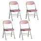 Modern Indoor-Outdoor Metal Side Chair Home Armless Cushioned Open Back Dining Side Chair Pink 4 Piece Set Clearhalo ' kitchen&dining_furn' 'Dining Chairs' 'Dining Tables & Seating' 'dining_chair' 'furn' 'furn_dining_chair' 'Furniture' 'furniture_dining_chair' 'Kitchen & Dining Furniture' 'kitchen' 3872195