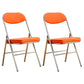 Modern Indoor-Outdoor Metal Side Chair Home Armless Cushioned Open Back Dining Side Chair Orange 2 Piece Set Clearhalo ' kitchen&dining_furn' 'Dining Chairs' 'Dining Tables & Seating' 'dining_chair' 'furn' 'furn_dining_chair' 'Furniture' 'furniture_dining_chair' 'Kitchen & Dining Furniture' 'kitchen' 3872200