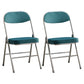 Modern Indoor-Outdoor Metal Side Chair Home Armless Cushioned Open Back Dining Side Chair Blue 2 Piece Set Clearhalo ' kitchen&dining_furn' 'Dining Chairs' 'Dining Tables & Seating' 'dining_chair' 'furn' 'furn_dining_chair' 'Furniture' 'furniture_dining_chair' 'Kitchen & Dining Furniture' 'kitchen' 3872206