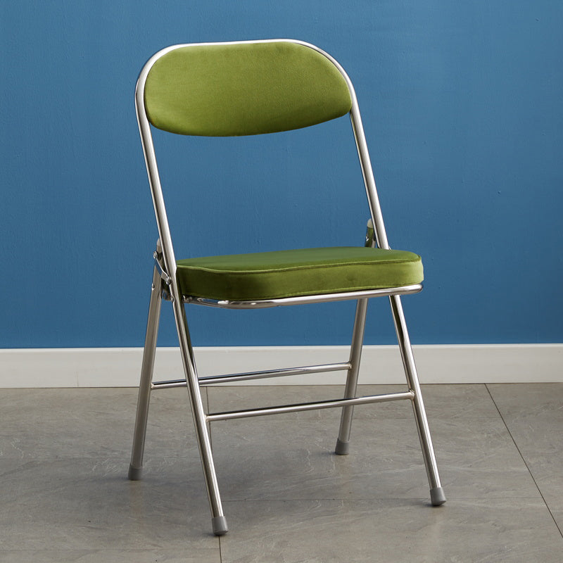 Modern Indoor-Outdoor Metal Side Chair Home Armless Cushioned Open Back Dining Side Chair Green 1 Piece Clearhalo ' kitchen&dining_furn' 'Dining Chairs' 'Dining Tables & Seating' 'dining_chair' 'furn' 'furn_dining_chair' 'Furniture' 'furniture_dining_chair' 'Kitchen & Dining Furniture' 'kitchen' 3872211