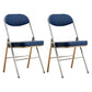 Modern Indoor-Outdoor Metal Side Chair Home Armless Cushioned Open Back Dining Side Chair Dark Blue 2 Piece Set Clearhalo ' kitchen&dining_furn' 'Dining Chairs' 'Dining Tables & Seating' 'dining_chair' 'furn' 'furn_dining_chair' 'Furniture' 'furniture_dining_chair' 'Kitchen & Dining Furniture' 'kitchen' 3872218