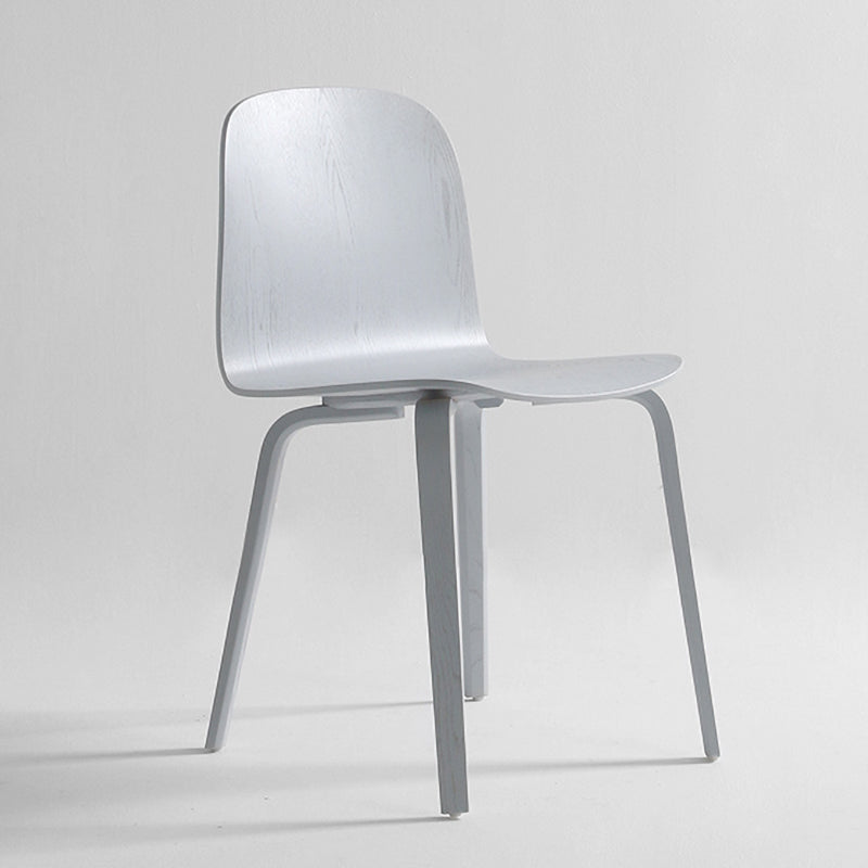 Modern Style Dining Side Chair Armless Solid Back Chair with Wooden Legs for Kitchen Grey 1 Piece Clearhalo ' kitchen&dining_furn' 'Dining Chairs' 'Dining Tables & Seating' 'dining_chair' 'furn' 'furn_dining_chair' 'Furniture' 'furniture_dining_chair' 'Kitchen & Dining Furniture' 'kitchen' 3872228