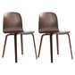 Modern Style Dining Side Chair Armless Solid Back Chair with Wooden Legs for Kitchen Walnut 2 Piece Set Clearhalo ' kitchen&dining_furn' 'Dining Chairs' 'Dining Tables & Seating' 'dining_chair' 'furn' 'furn_dining_chair' 'Furniture' 'furniture_dining_chair' 'Kitchen & Dining Furniture' 'kitchen' 3872244