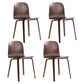 Modern Style Dining Side Chair Armless Solid Back Chair with Wooden Legs for Kitchen Walnut 4 Piece Set Clearhalo ' kitchen&dining_furn' 'Dining Chairs' 'Dining Tables & Seating' 'dining_chair' 'furn' 'furn_dining_chair' 'Furniture' 'furniture_dining_chair' 'Kitchen & Dining Furniture' 'kitchen' 3872245